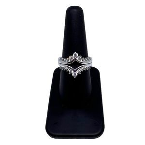 Diamonique x Lisa Mason Set of 2 Ring Guards Sterling Silver